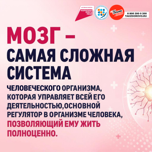 с  20  по 26 июля 2026 года  – Неделя сохранения здоровья головного мозга  (в честь Всемирного дня мозга 22 июля). 1